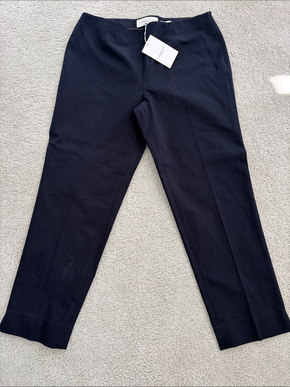 New Lafayette 148 New York Navy Cropped Dress Pants